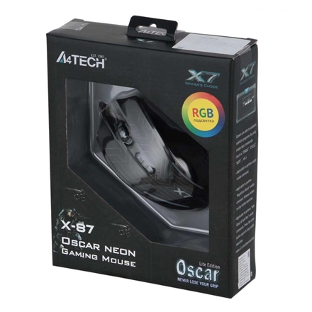 A4Tech X-87 Oscar Neon Gaming Mouse USB MAZE X7